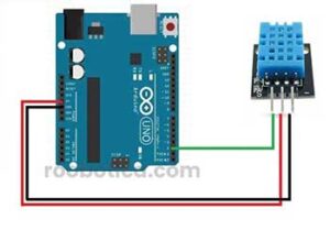 esquema arduino y pines sensor DHT11
